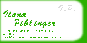 ilona piblinger business card